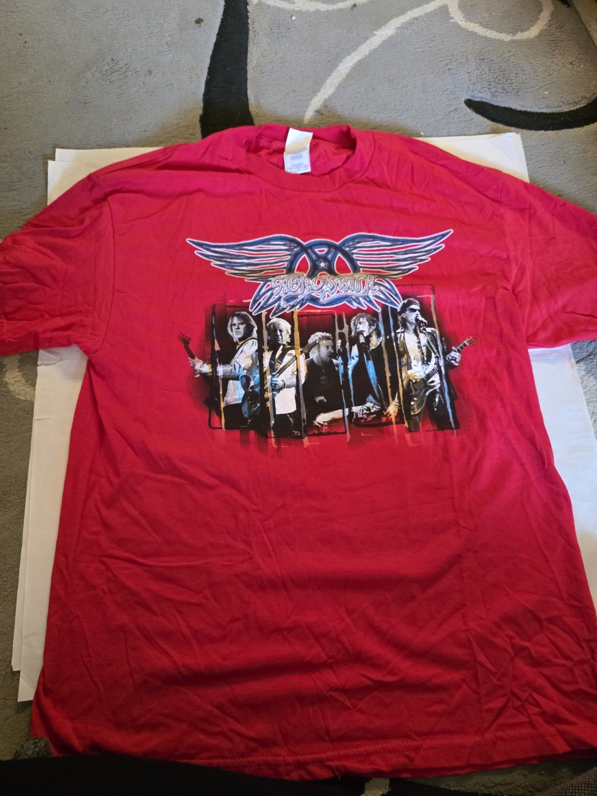 Y2K Aerosmith 2005/2006 Red Tour T-Shirt Sz L