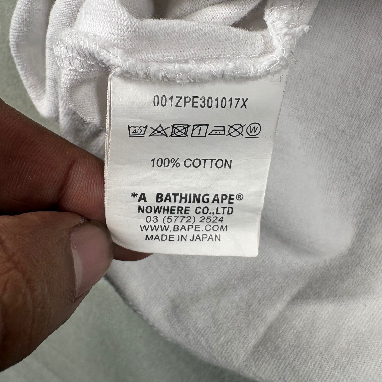 BAPE A Bathing Ape Baby Milo Leopard Ape Head White Tee Shirt SzL