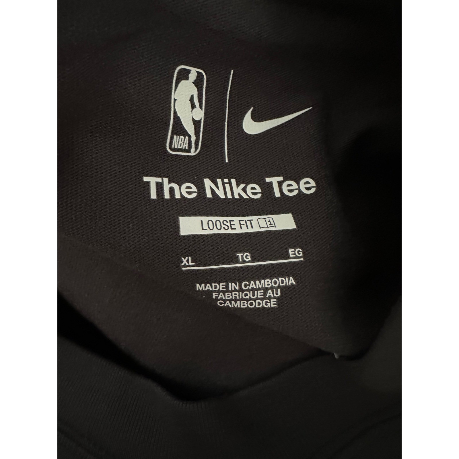 Nike NBA Champions New York Knicks 2026 Crystal Rhinestone T Loose Fit Black XL