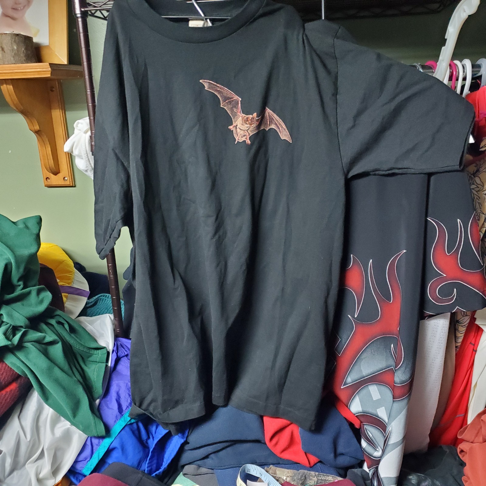 Vintage 90s Single Stitch Wild Cotton Bat Species Double Sided Graphic Shirt XL
