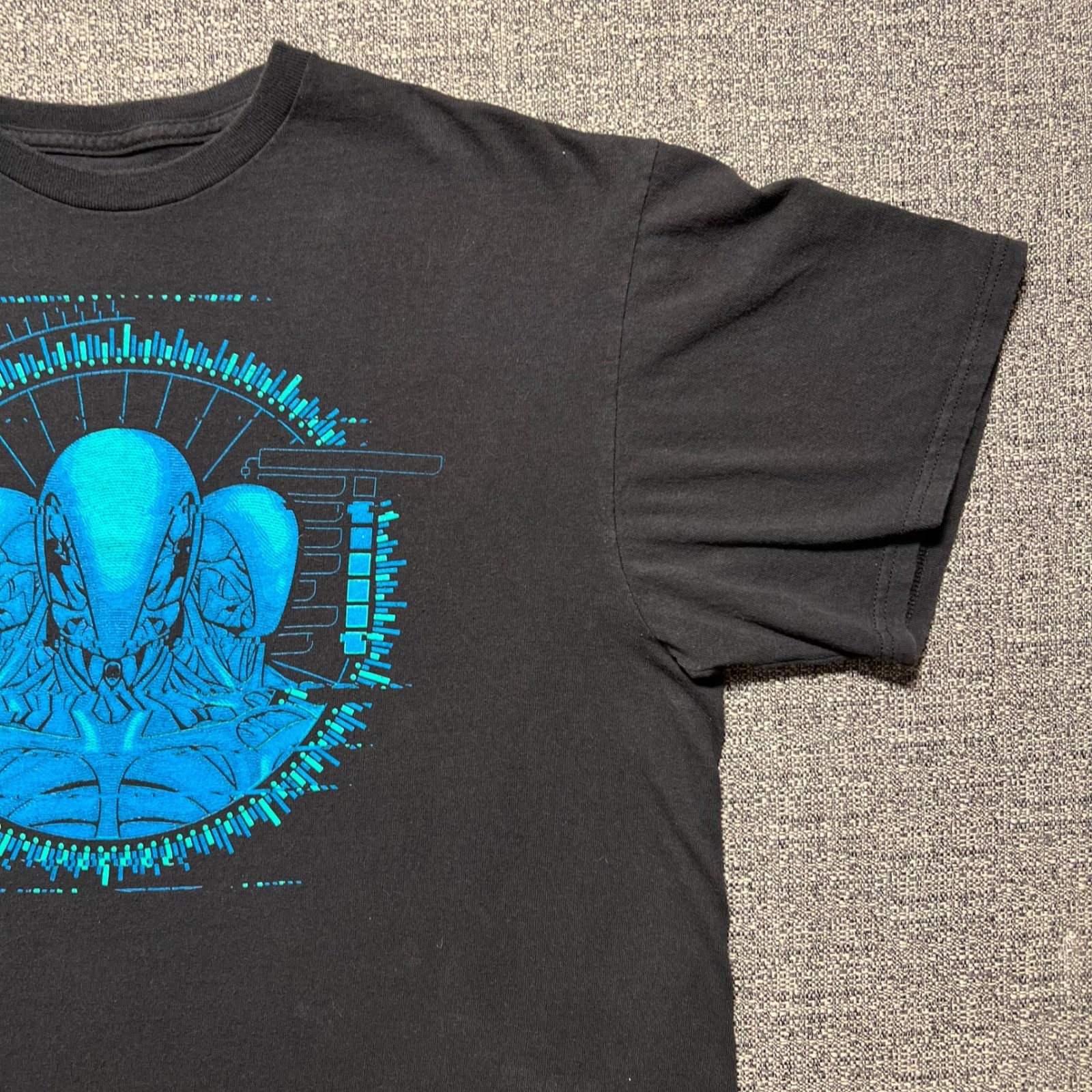 Westworld HBO Promo T Shirt Mens Large L Black Blue Drone Host Cyberpunk Sci Fi