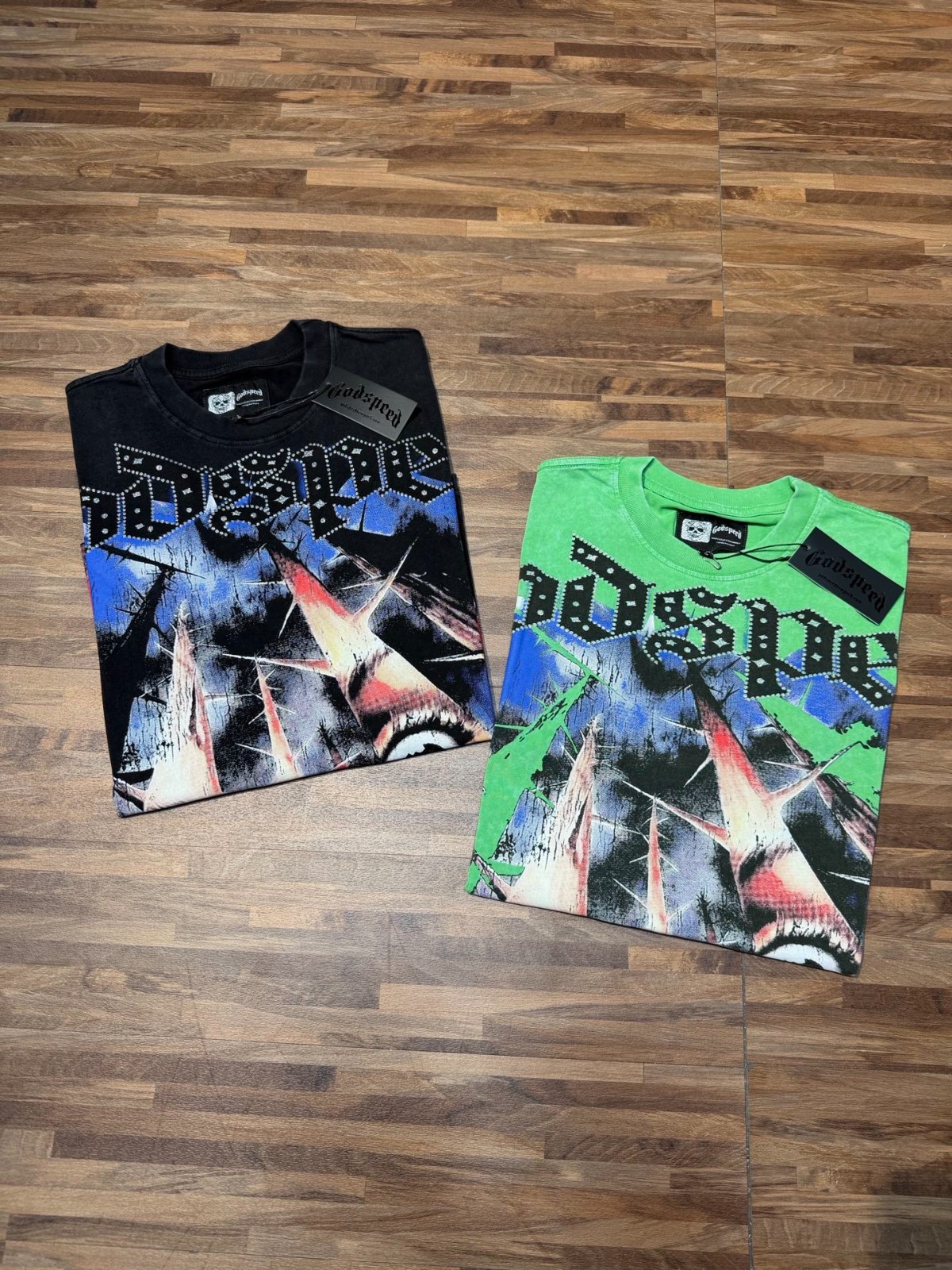 Godspeed Essential Tee shirt Black & Green S-M-L-XL Unisex