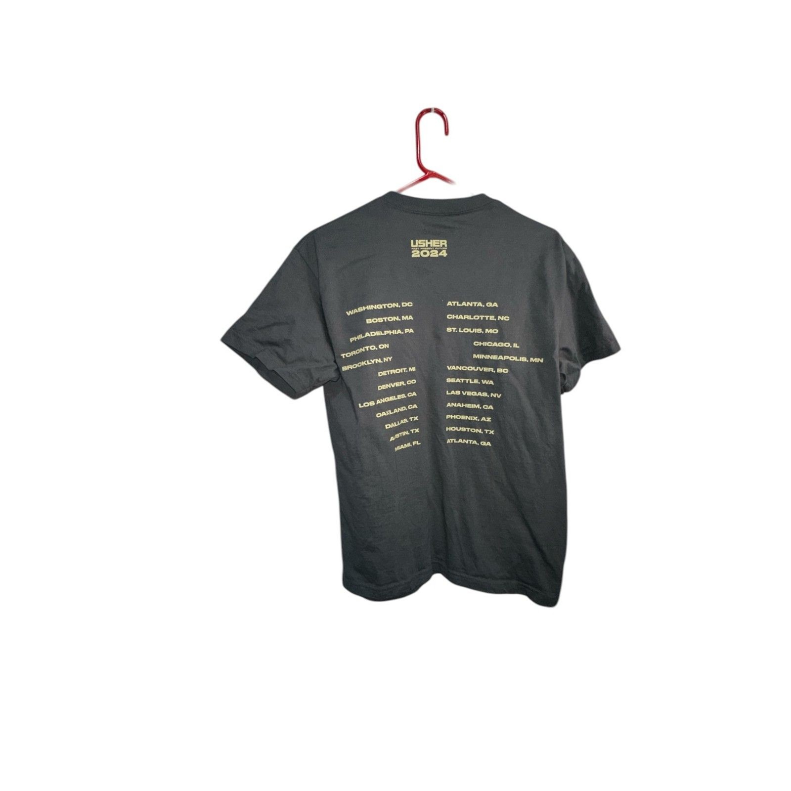 Usher Confessions Tour 2024 T Shirt Gray Size Medium Unisex Band T Shirt