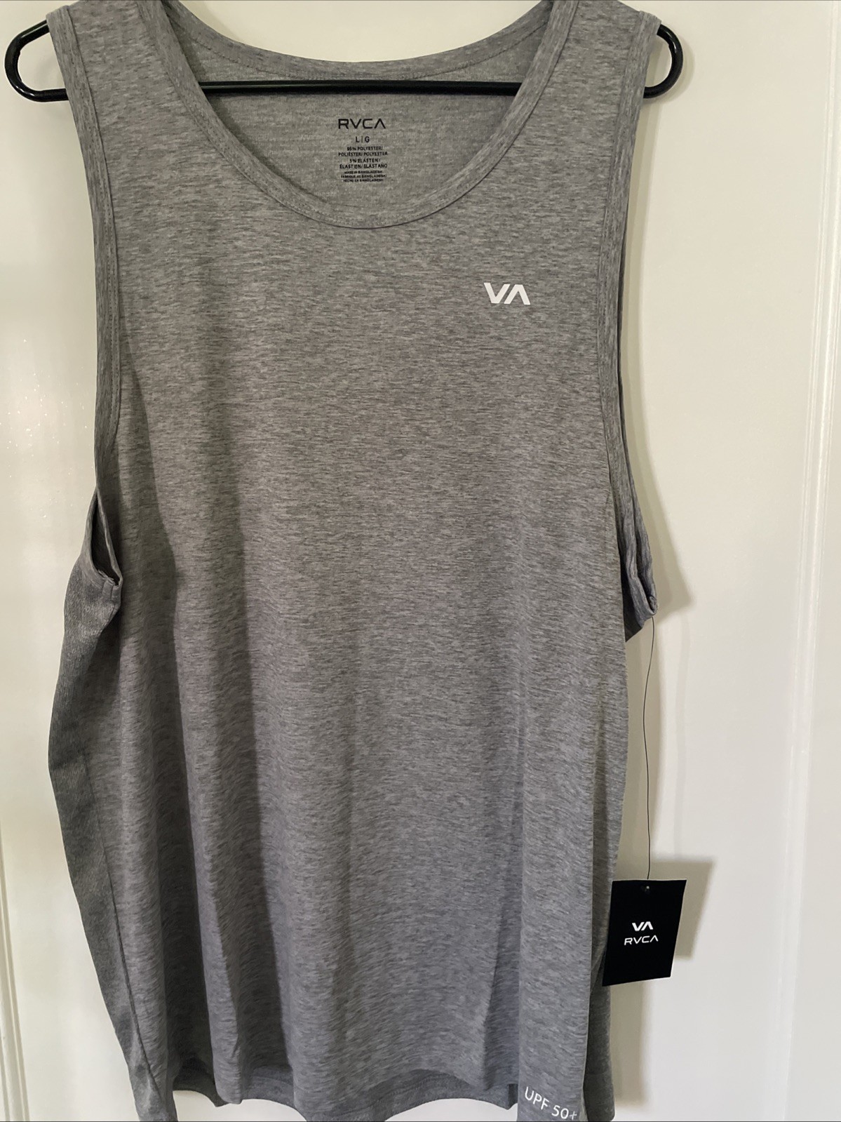 New RVCA Sport Active Tank Top Gym Running Street Style Men’s Shirt Size L