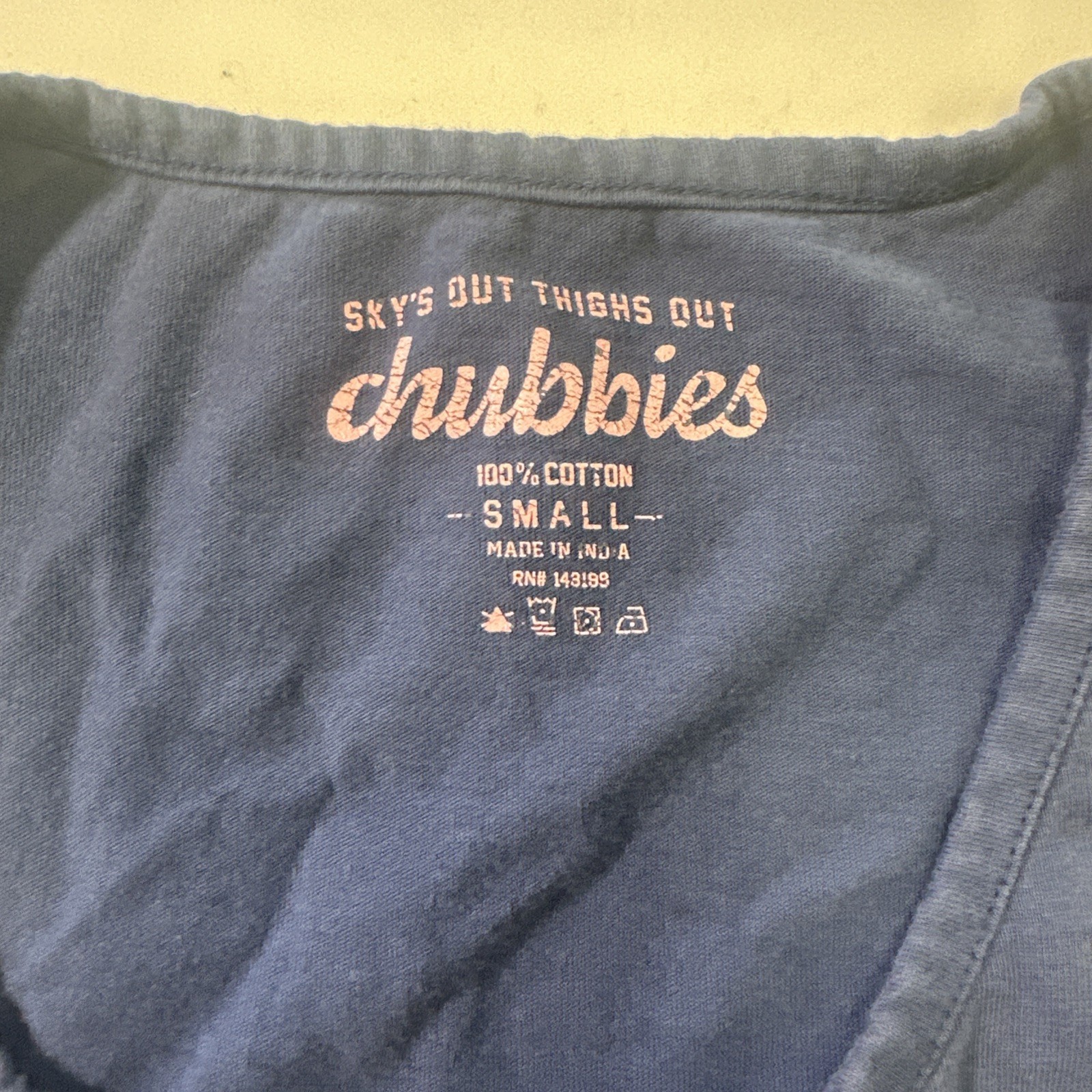 Chubbies Small Blue Tank Top Sleveless