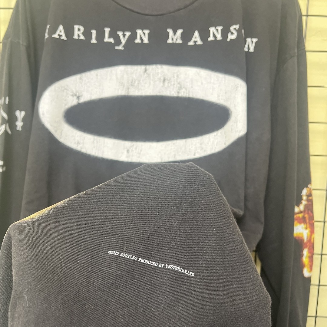 Marilyn Manson Bigger Than Satan Long Sleeve Shirt Antichrist Superstar Goth Tee