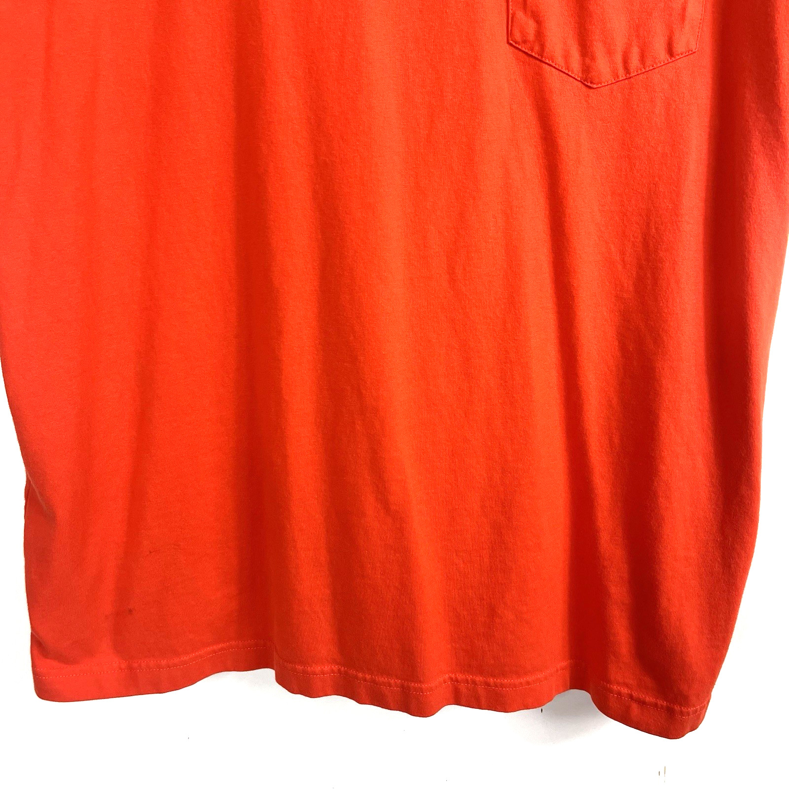 Saddlebred Men’s Solid Orange Pocket Round Neck Short Casual Sleeve T-Shirt Sz L