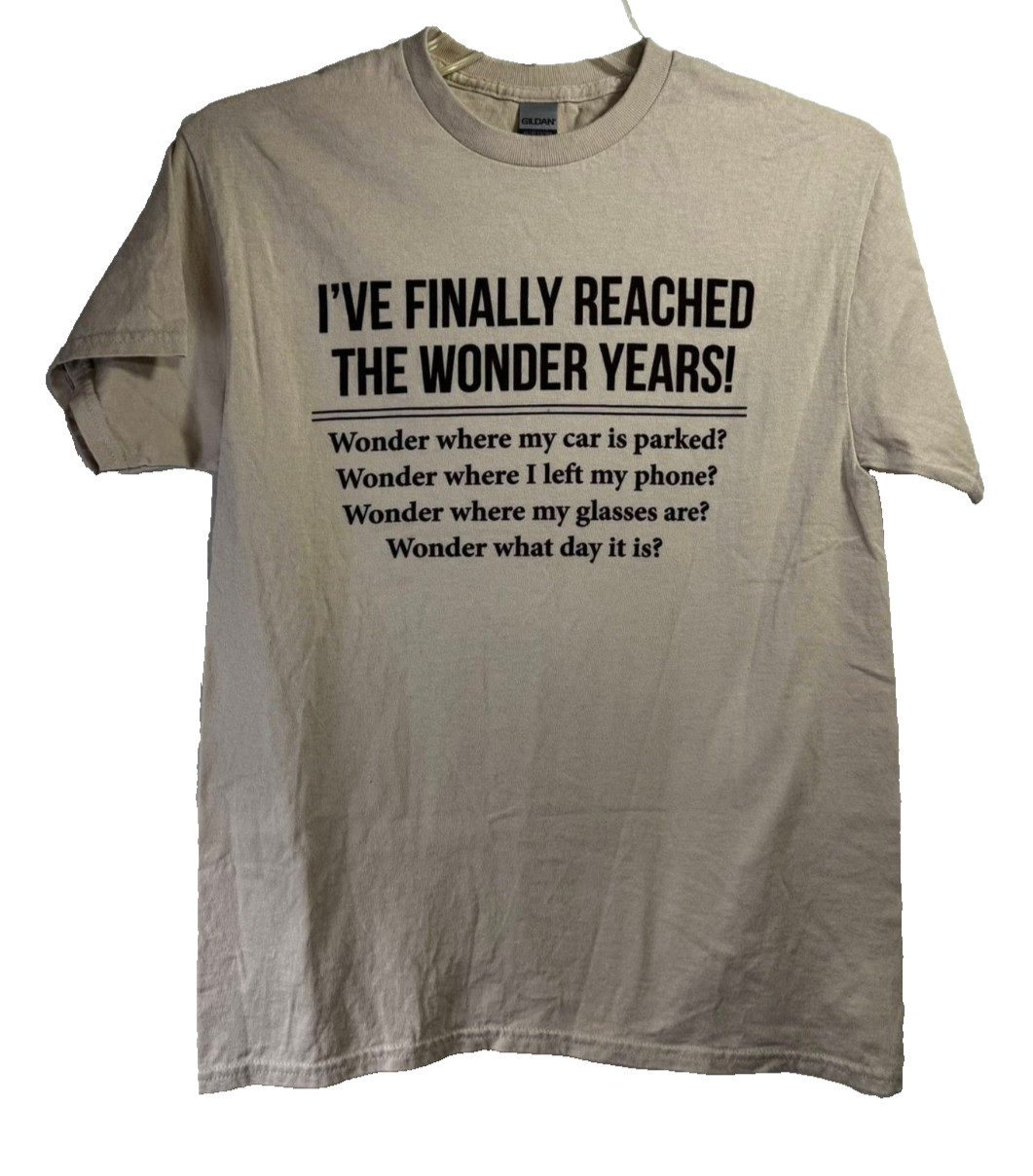 “Wonder Years” Men’s T-Shirt – Size: Medium – Color: Tan