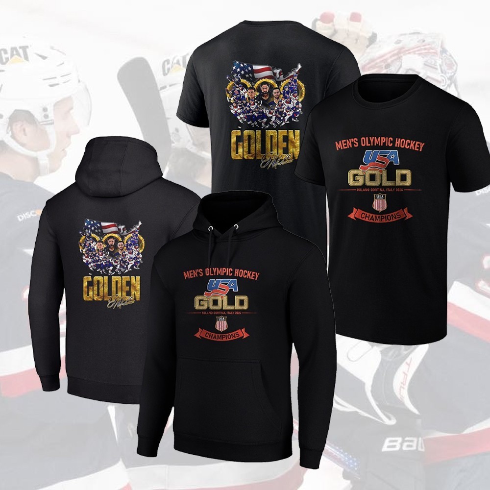 HOT! Olympic 2026 USA Hockey double gold medalists team graphic shirt