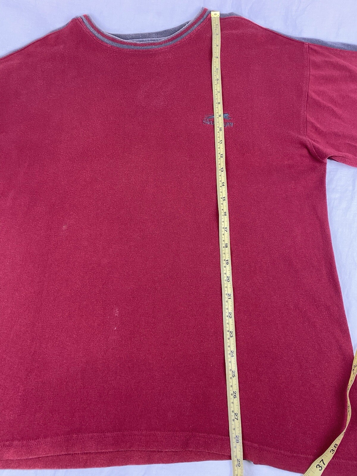 Vintage Slazenger T Shirt Mens XL Maroon Y2K 2000s Logo Casual Sports Outdoors