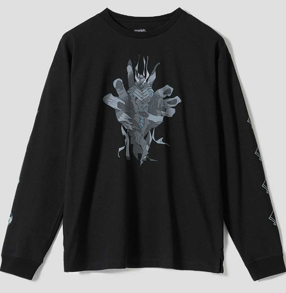 graniph Bravely Default Octopath Traveler Long Sleeve Shirt Black SS~L new japan