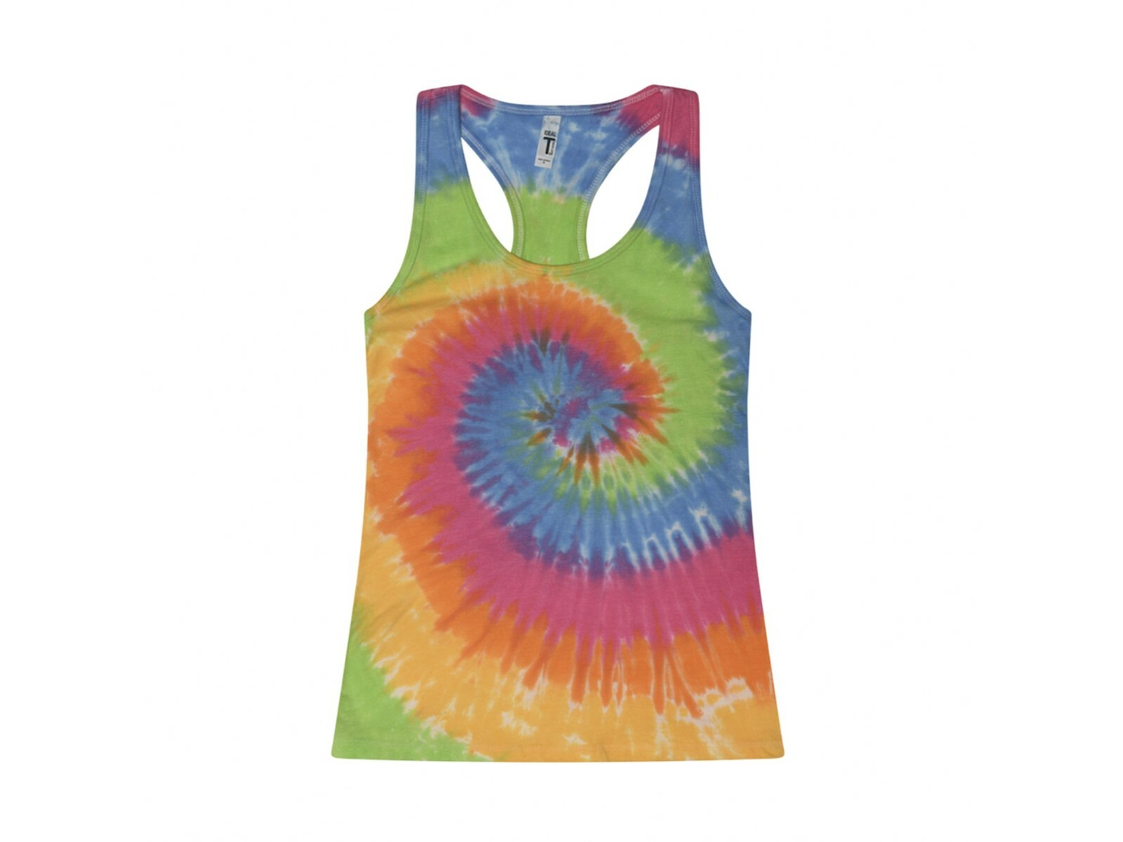 Multi-Color Tie Dye Racerback Tank Top Sleeveless T-Shirt Adult XS -XXL Cotton