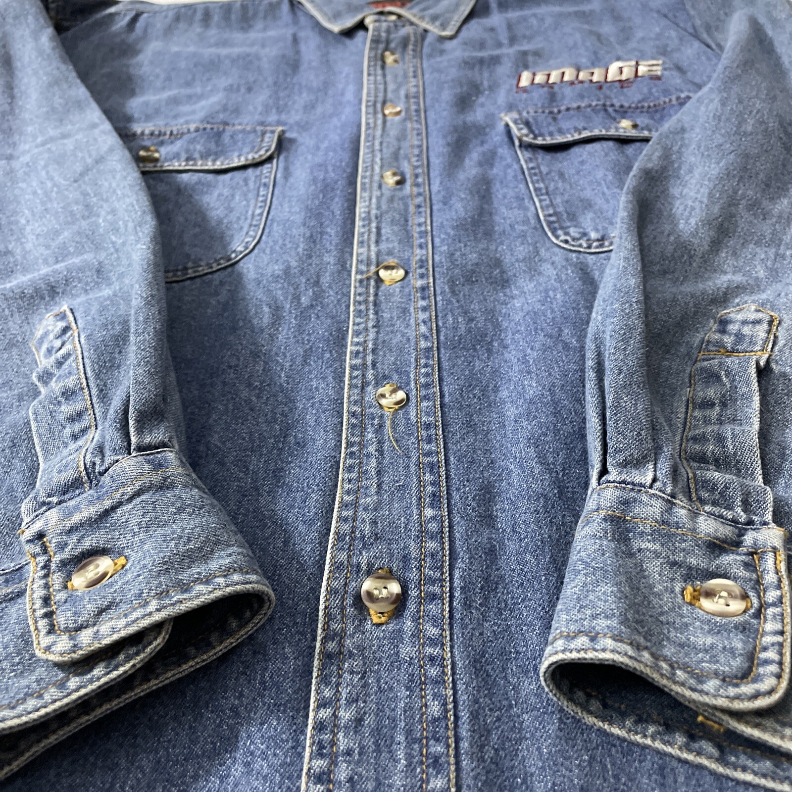VINTAGE 90s COMIC IMAGES Marvel Promo Event Denim Jacket Sz XL Stan Lee Comics
