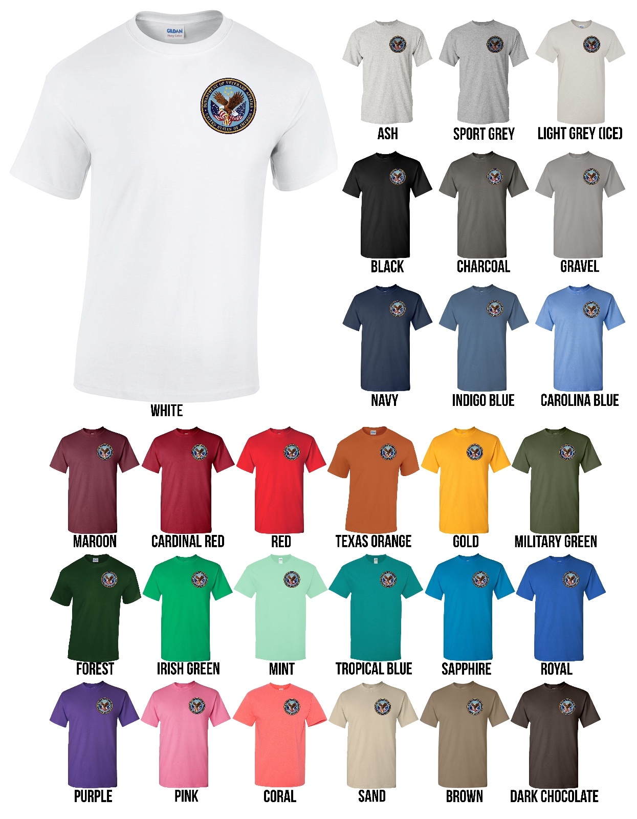 US Department of Veterans Affairs VA Seal T-Shirt United States – NEW