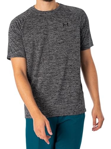 UNDER ARMOUR MEN’S BIG LOGO SHORT SLEEVE T-SHIRT MEN L GRAY/BLACK