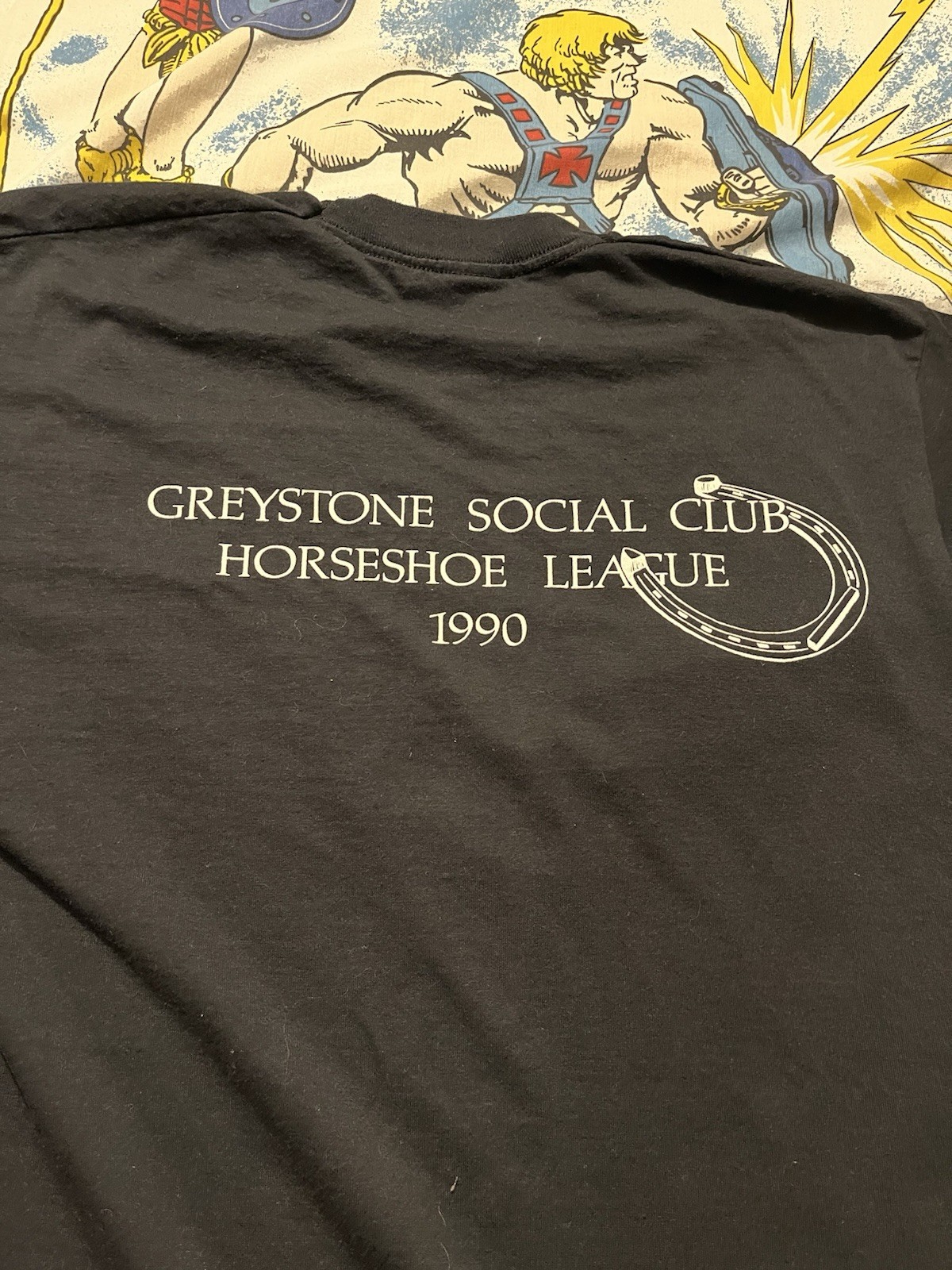 VTG North Providence Greystone Social Club T-shirt XL RHODE ISLAND Horseshoes 90