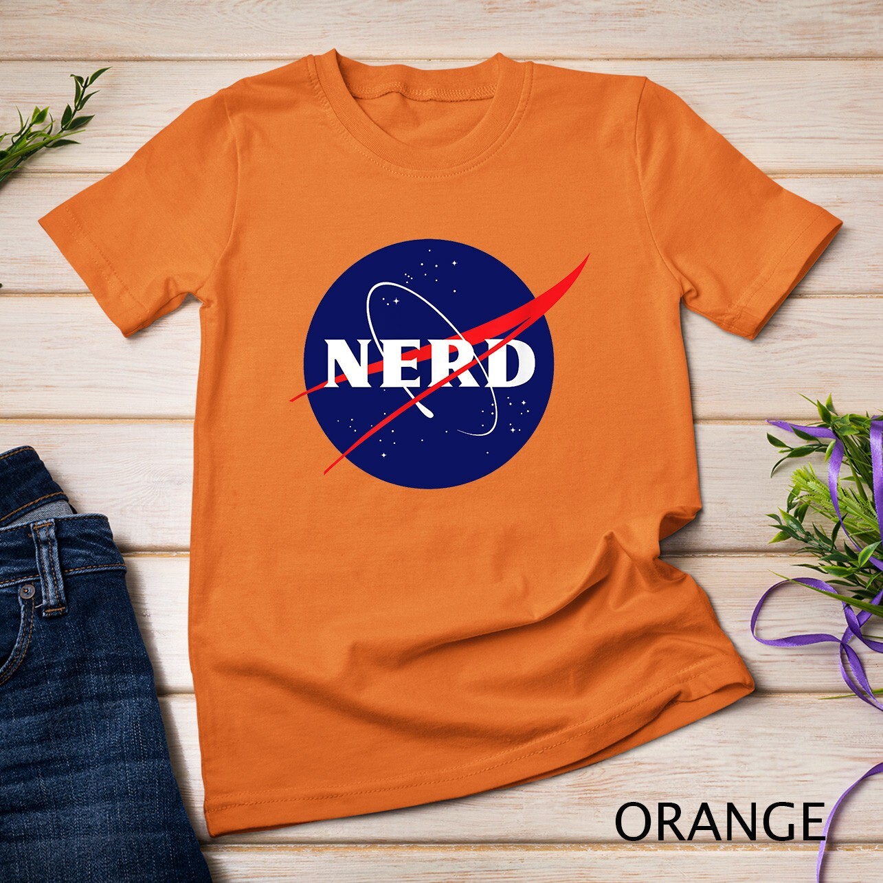 Funny NASA Nerd Logo Parody Science Astronomy Astronaut Unisex T-shirt
