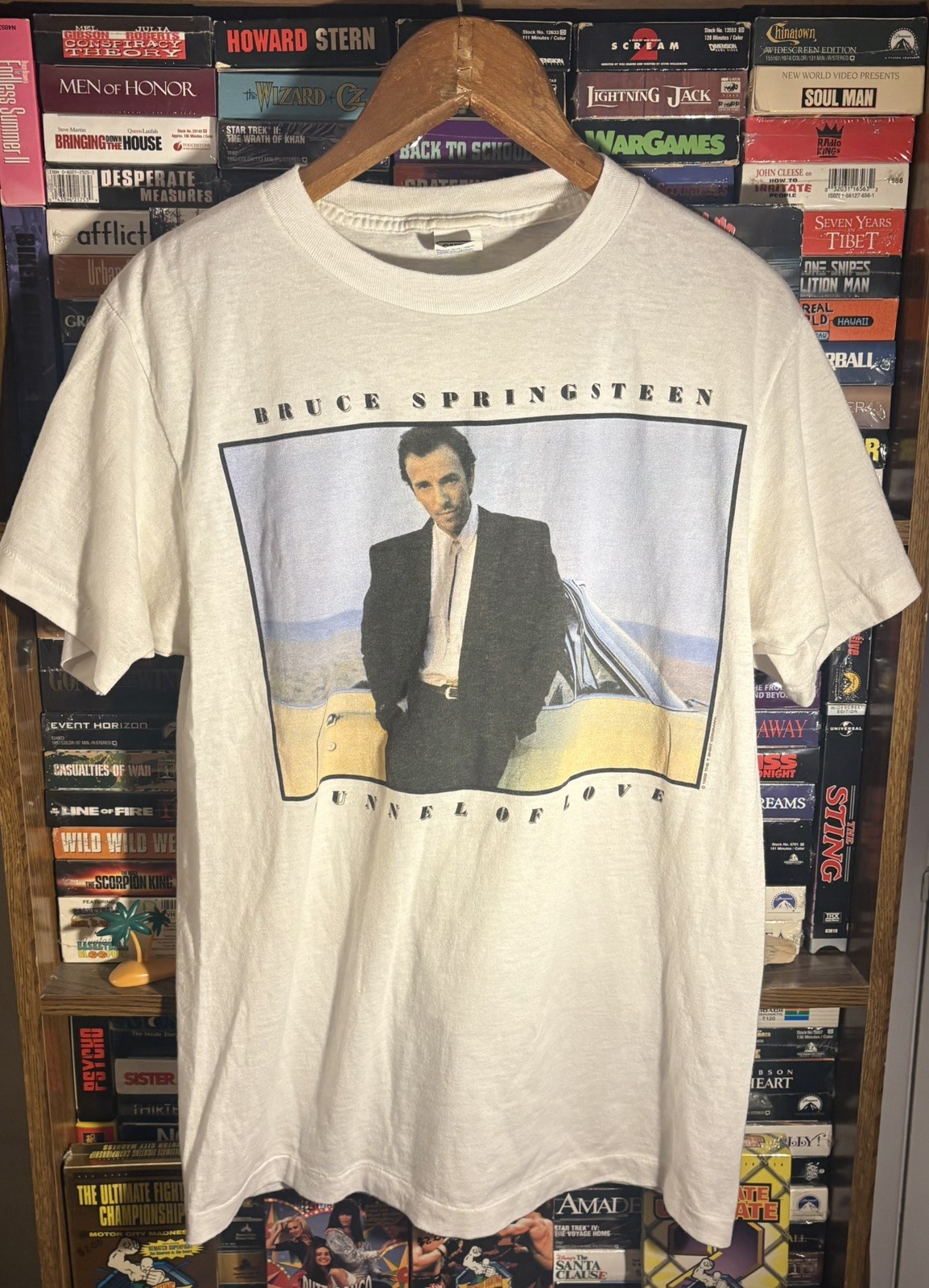 Vintage 80s Bruce Springsteen Tunnel Of Love 1988 T Shirt Single Stitch White L