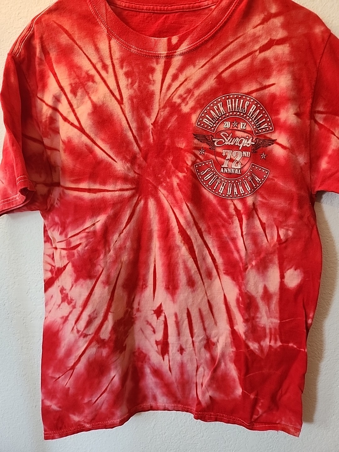 Red Tie Dye Black Hills Rally 2012 Sturgis 72nd Annual South Dakota