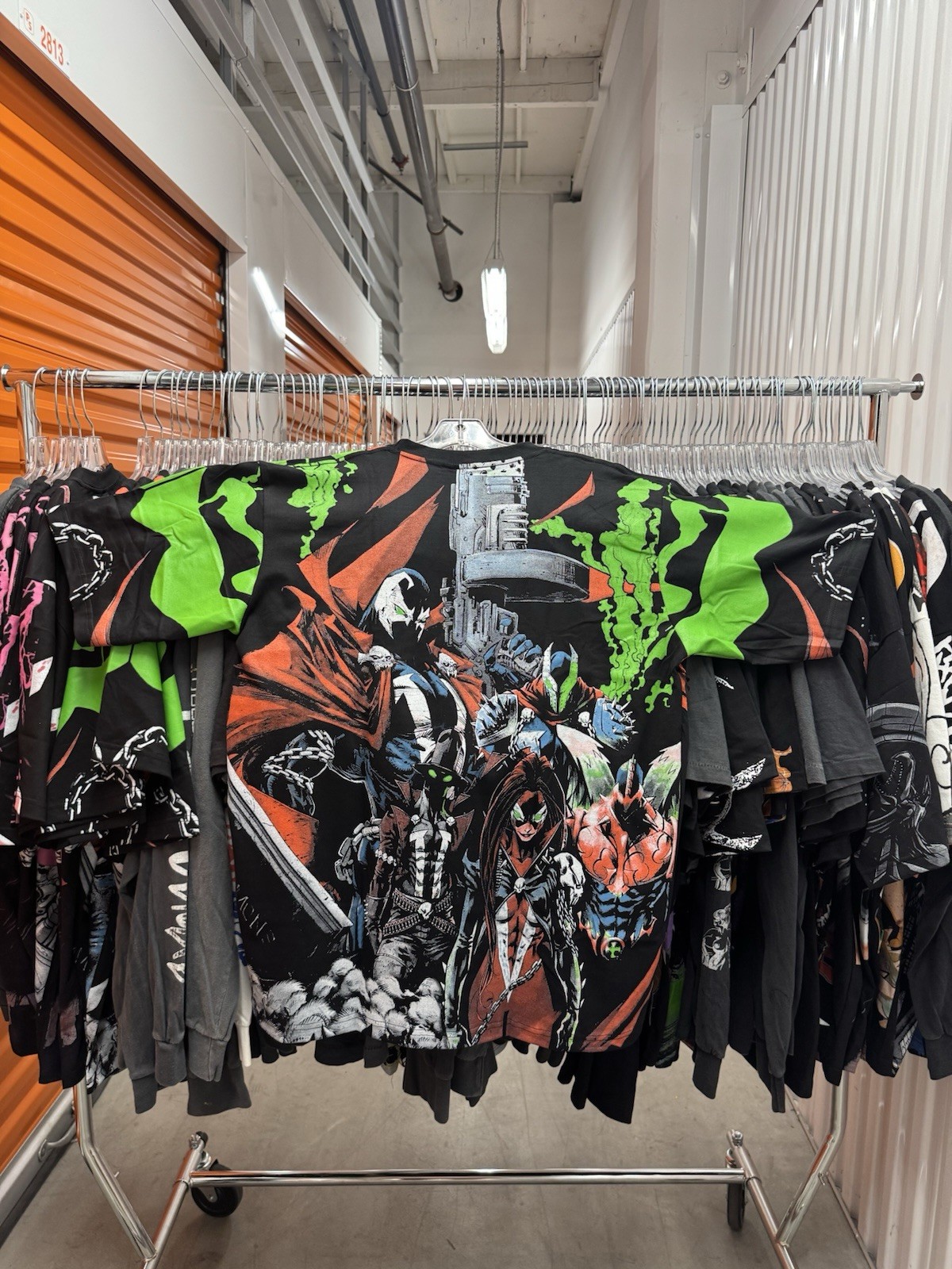 Spawn Modern AOP Black T-shirt Size XL Crown Tag All Over Print Comics