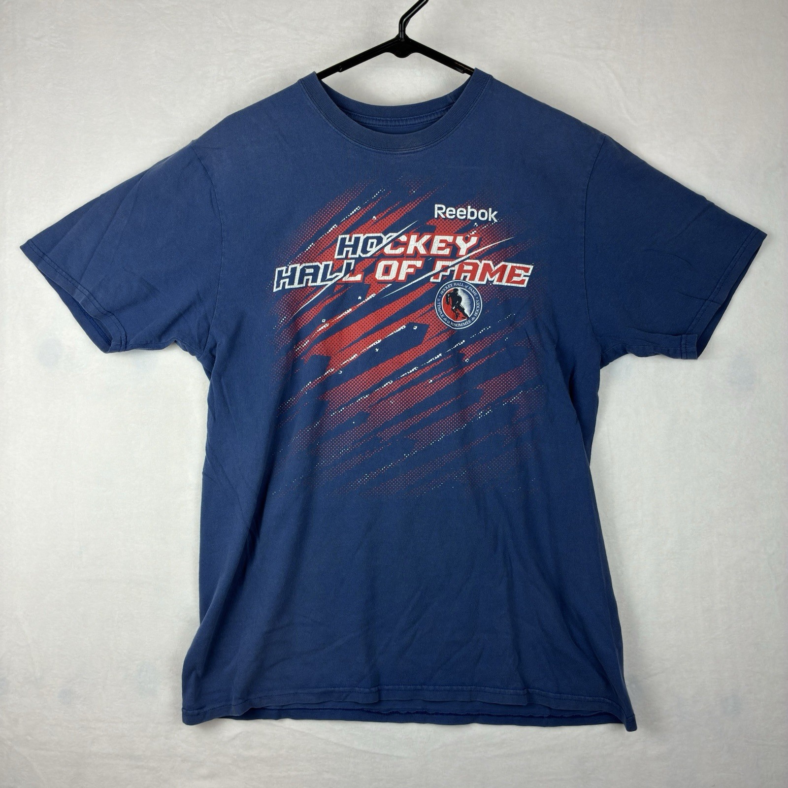 Reebok Hockey Hall Of Fame Graphic T-Shirt Blue Size L