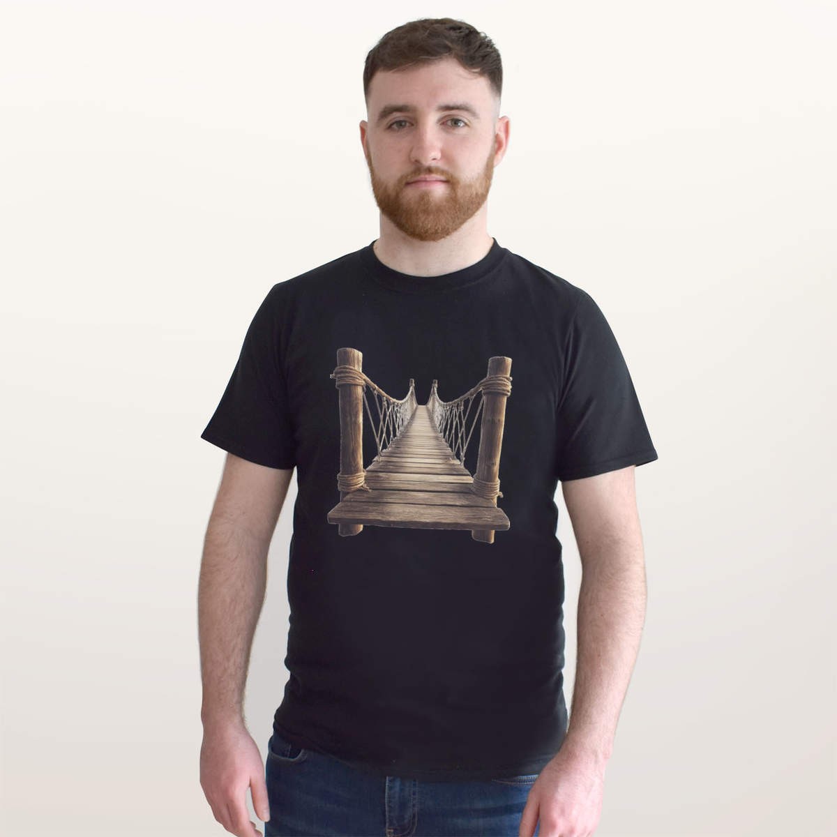 ‘Wooden Bridge Front View’ Unisex T-Shirt – 100% Cotton (S-XXL) (TA052586)