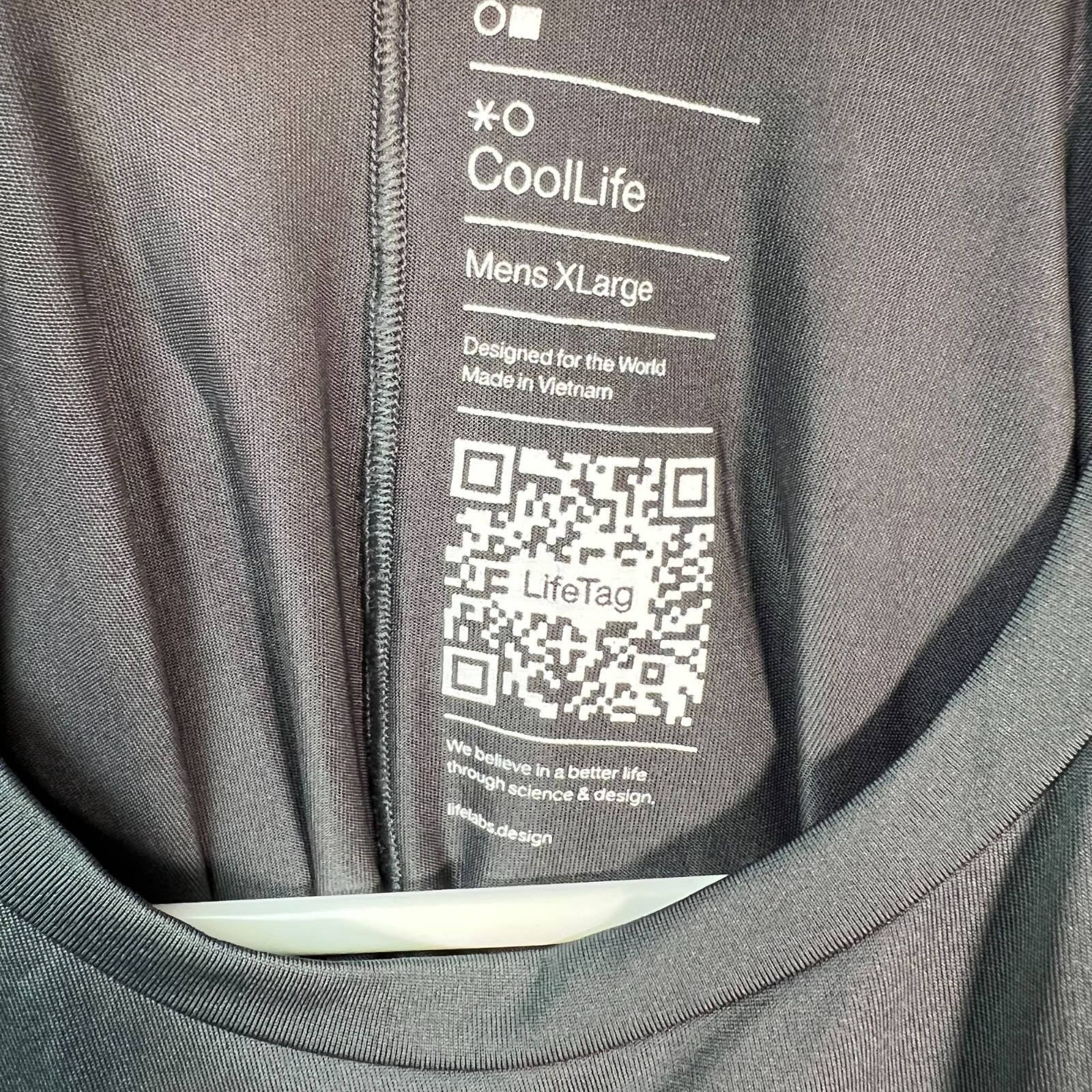 CoolLife Mens XL Gray Performance T-Shirt Recycled Materials Lightweight