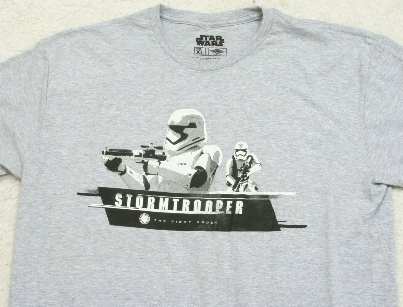 New Star Wars Stormtrooper T-Shirt Cotton Poly Crewneck XL Solid X-Large 1-720