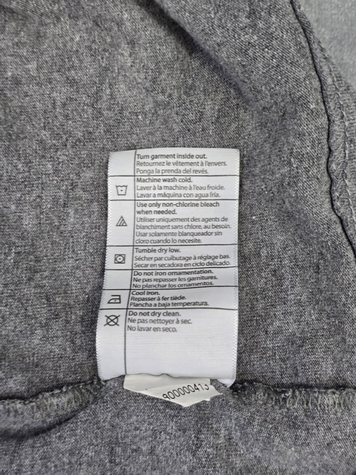Carhartt Mens Long Sleeve Original Fit Pocket T-Shirt Size Medium Grey Flawed