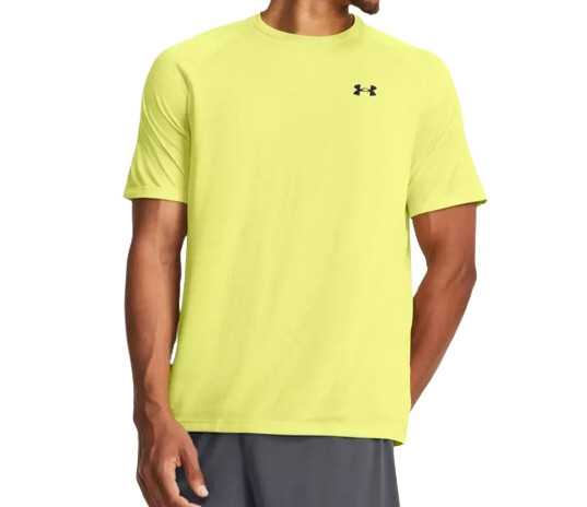 Under Armour Man Sports Shirt Tech Loose Fit, Lime Yellow, XL
