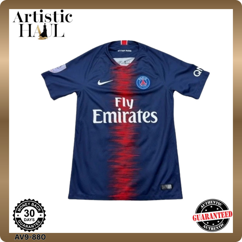 Nike Men’s S Navy Striped Dri-Fit Jersey Slim Fit 2017