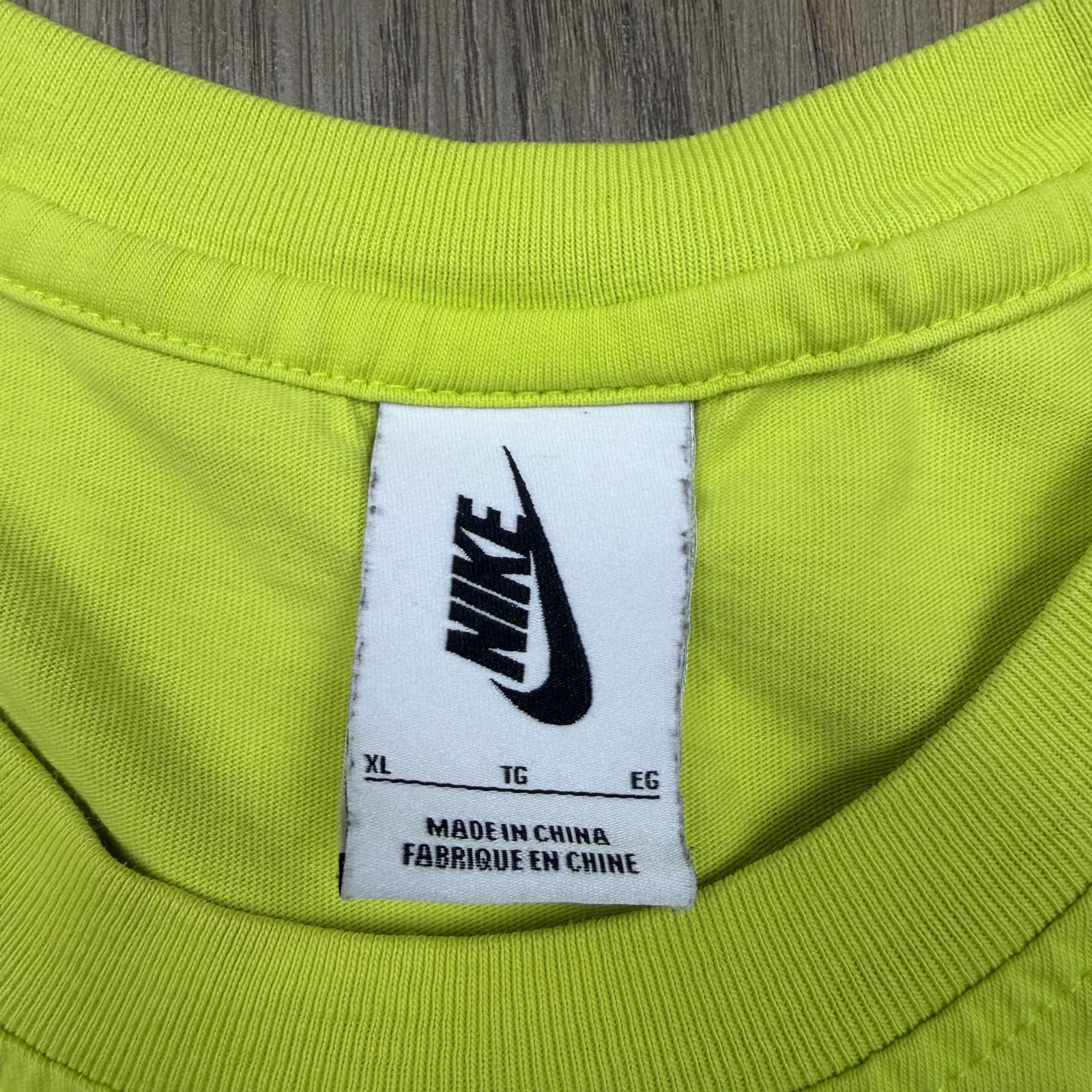 Nike Shirt Mens XL Volt Yellow Off-White Logo Eagle Air Force 1 Graphic Tee
