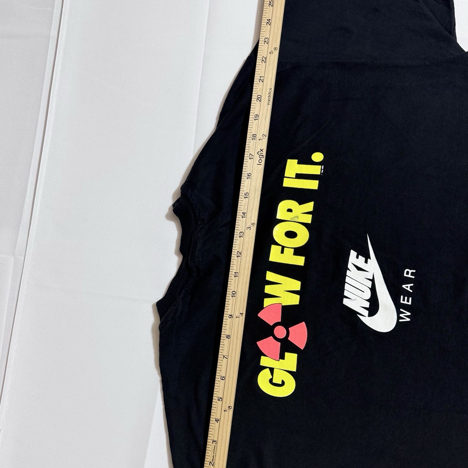 Hanes Beefy VTG Tee, Glow For It, Nuke Wear, USA, Single Stitch, Male, Black, XL