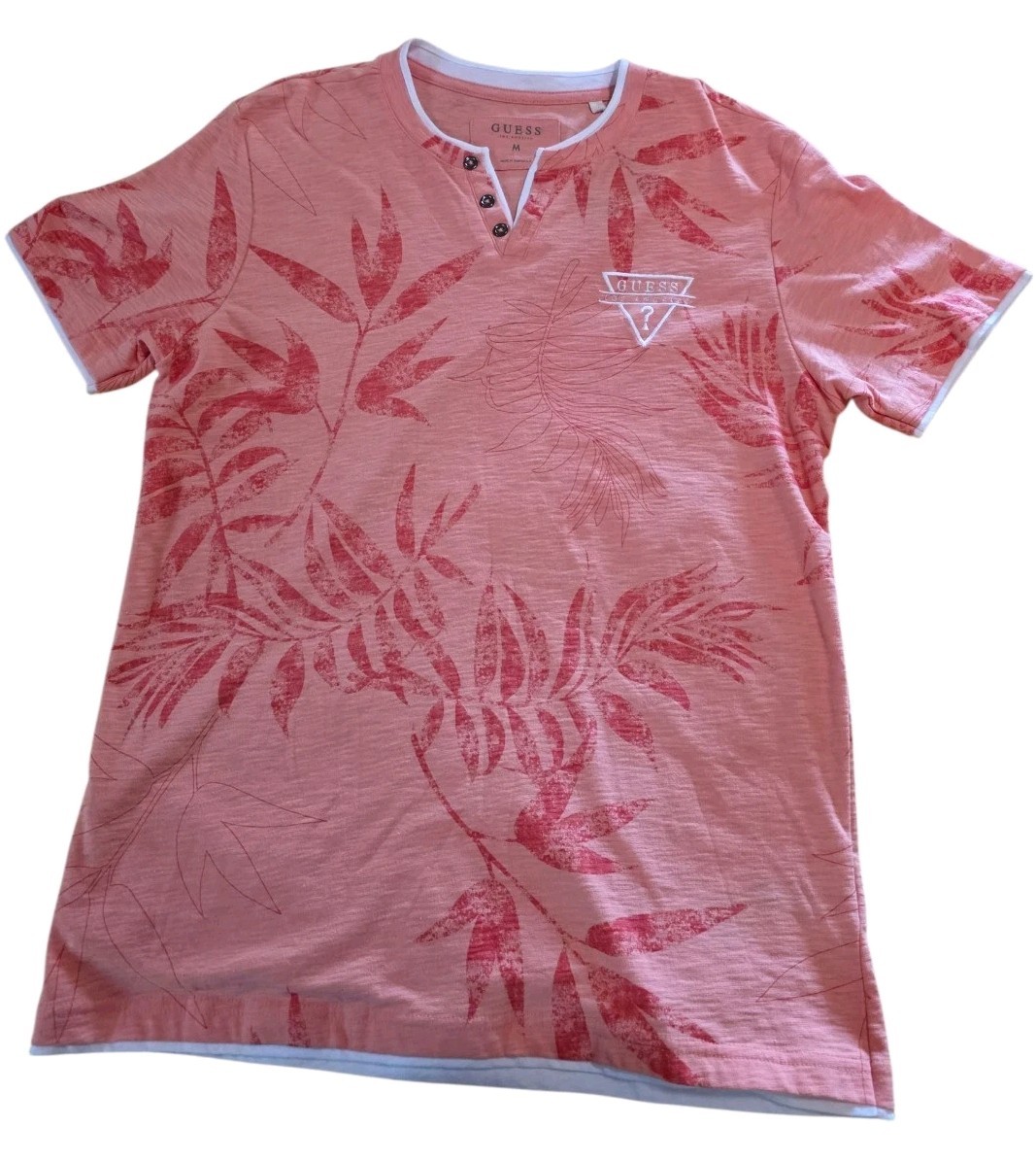 Shirt Men’s Guess Anthony Slit Medium Peach Coral
