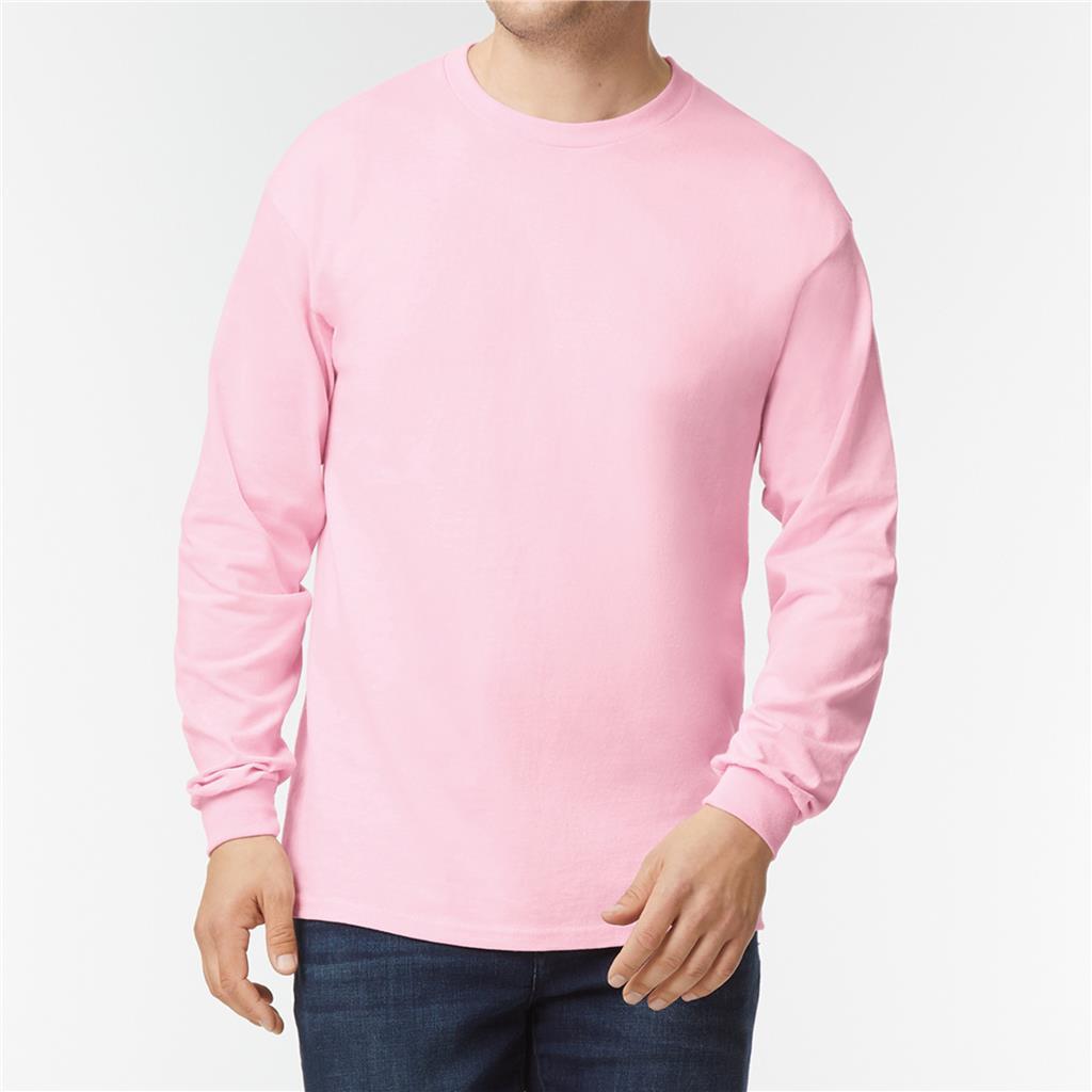 Gildan Mens Plain Long Sleeve Crew Neck Ultra Cotton T Shirts, Tops | S-2XL