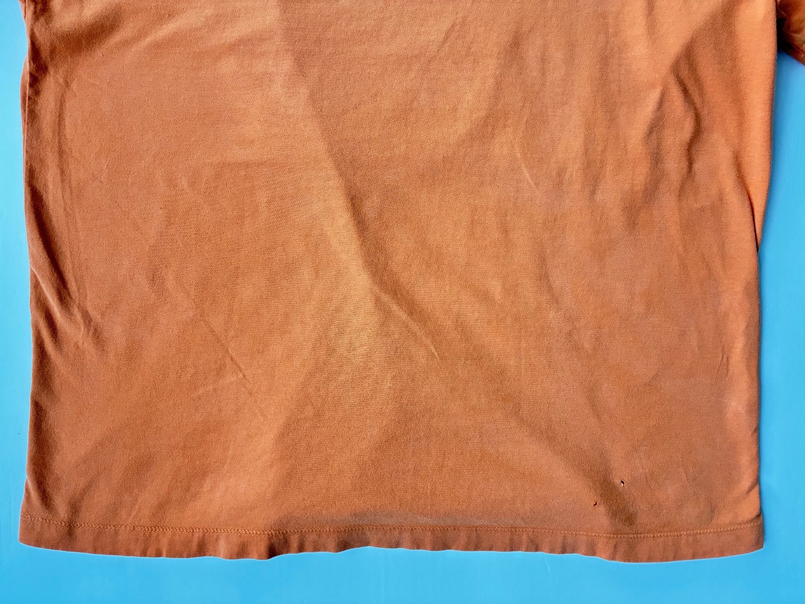 Complexo B Hand Print Graphic Crew T-Shirt Orange Brazil Catholic Religious