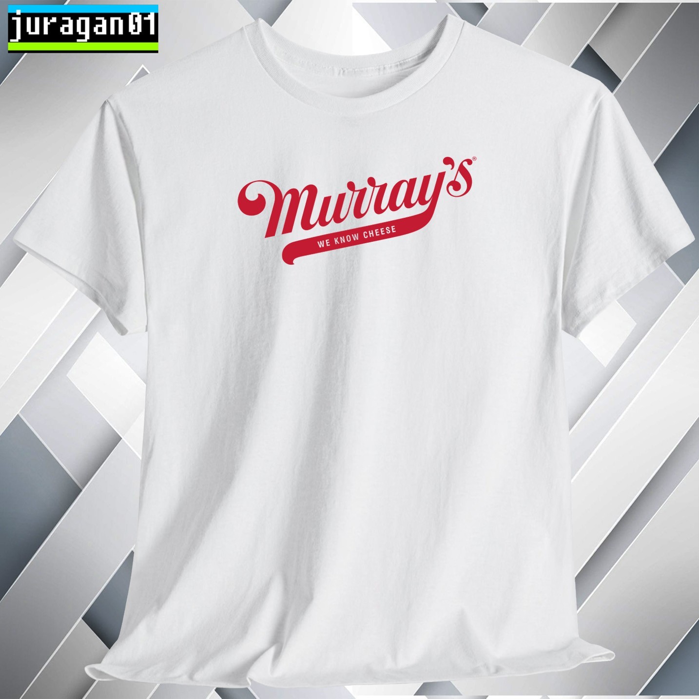 Murray’s Cheese T-Shirt Logo Black/Gray/Blue/Red/White/Choc S to 5XL Made in USA