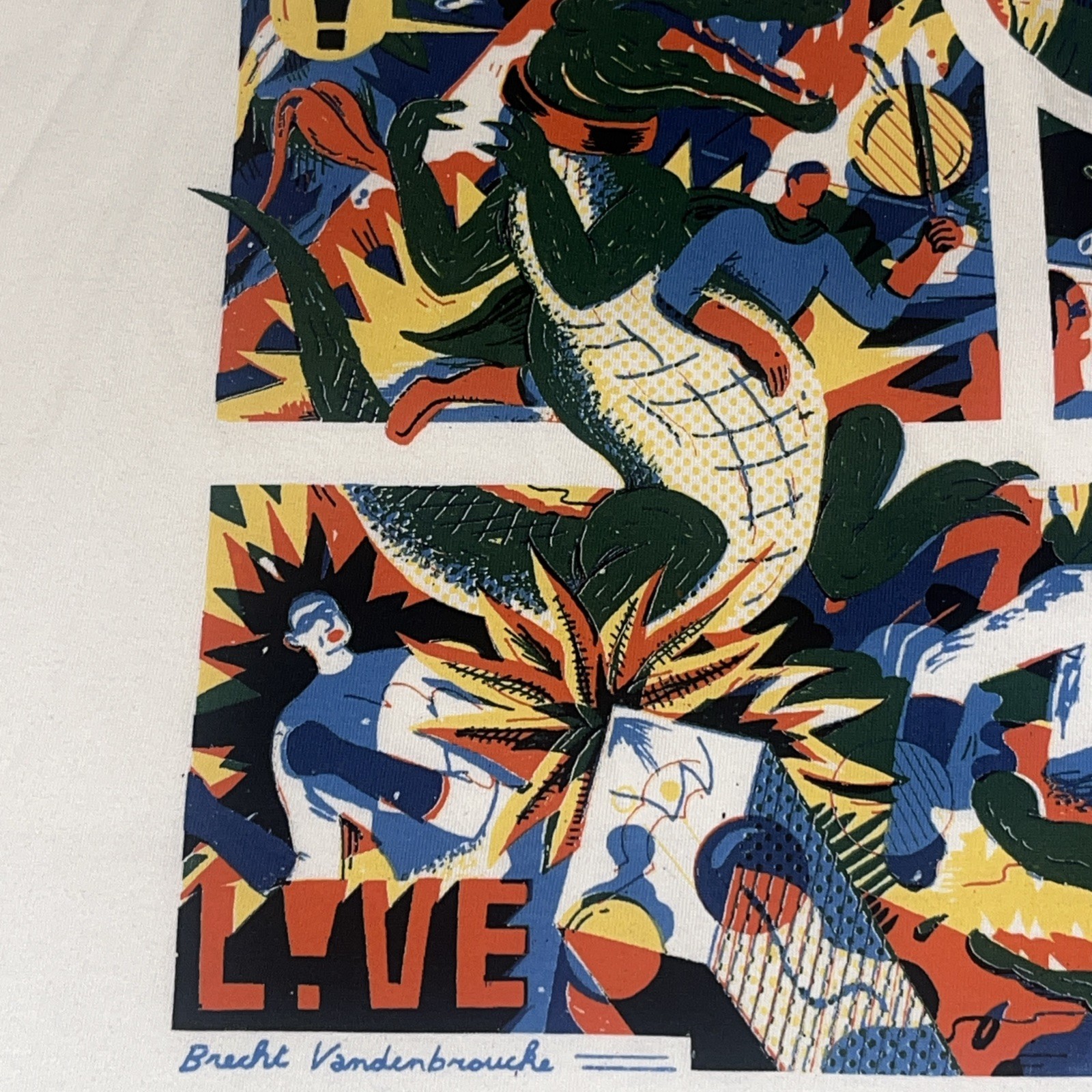 Lacoste LIVE Tshirt NWT Super Hero Series x Brecht V. Size 6 Large MSRP $70