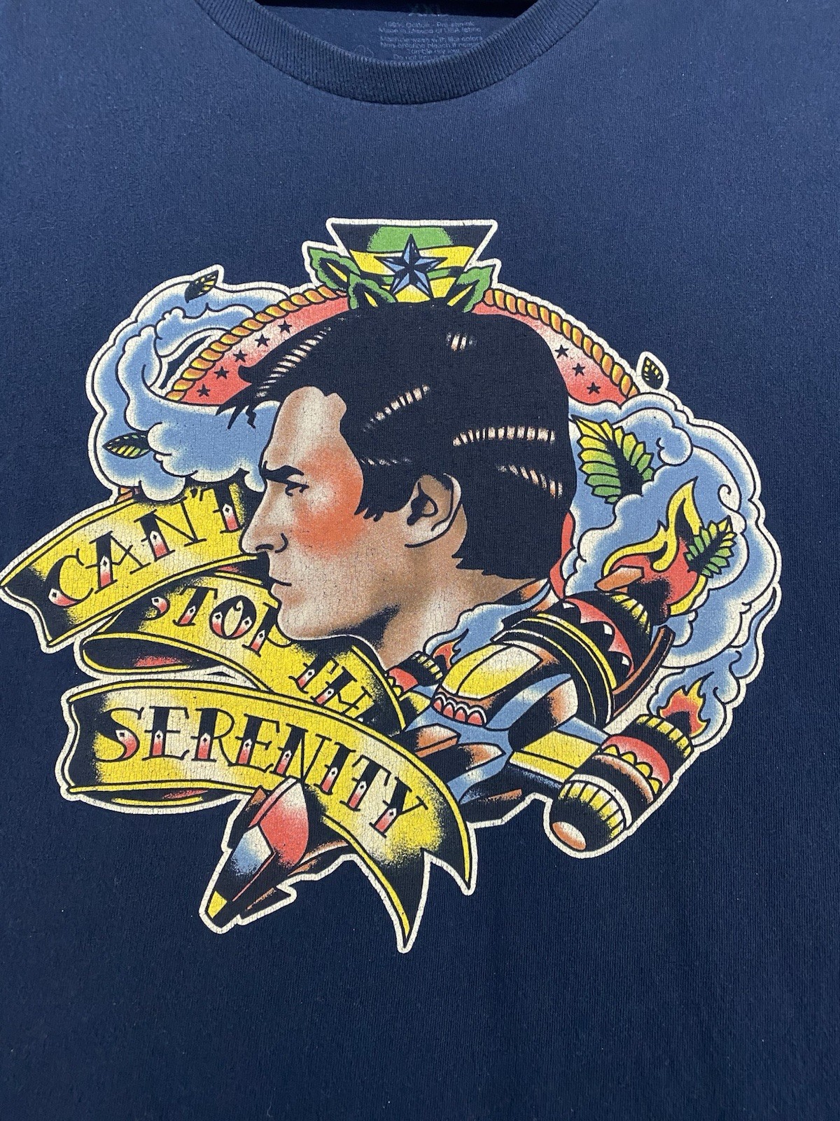 Serenity Firefly Movie TV Show Blue Graphic T-Shirt Men’s XXL Tee Fury See Pics