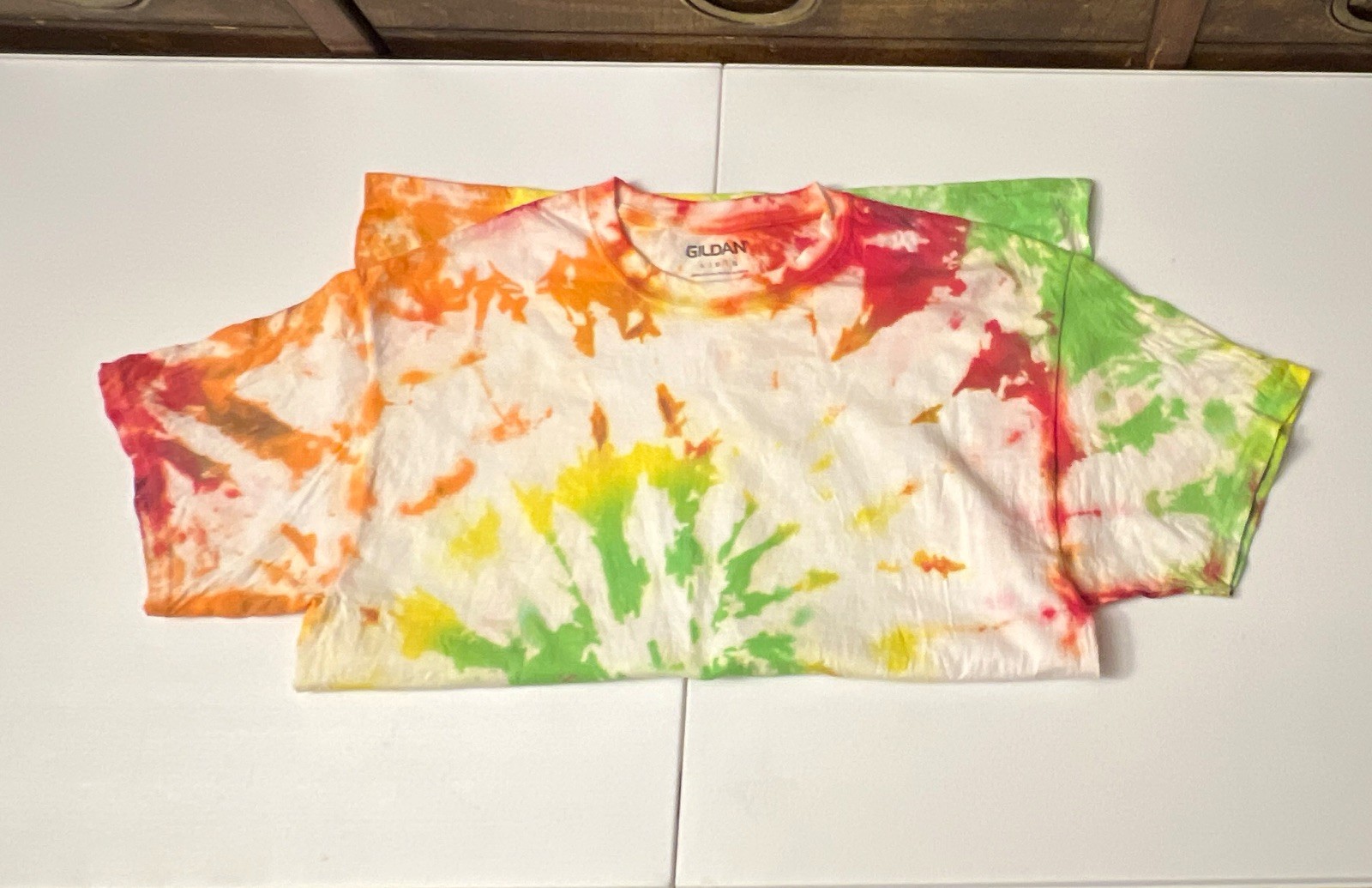 Multicolor Short Sleeve Tye Dye T-Shirt Size Large Unisex