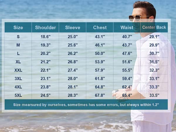 Men’s Cotton Hemp Long Sleeve Casual Beach Henley Shirt (Grey Blue Stripe,XL)