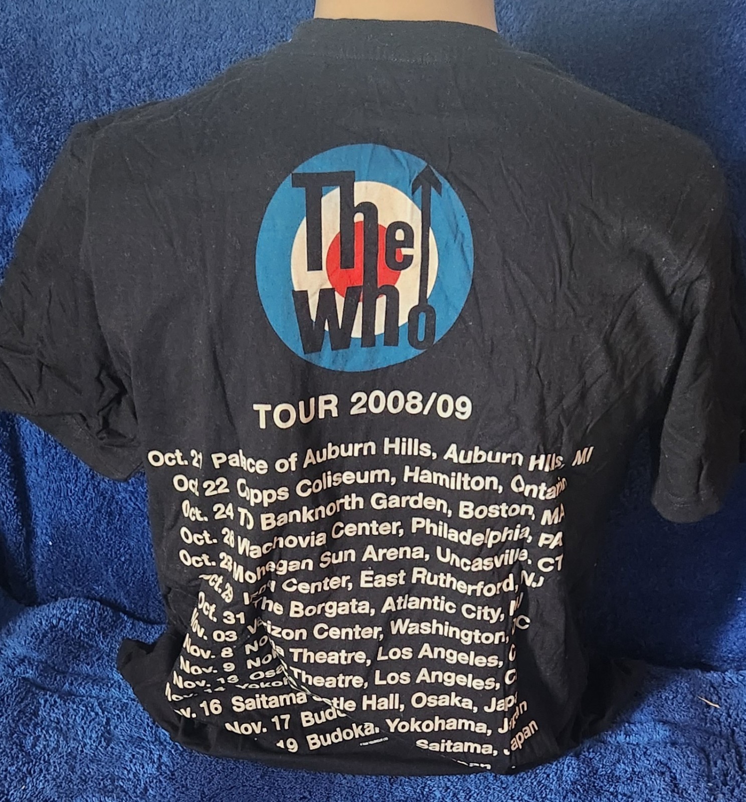 The Who – Maximum R&B – Tour 2008/09 – Large T-Shirt – Black – NEW