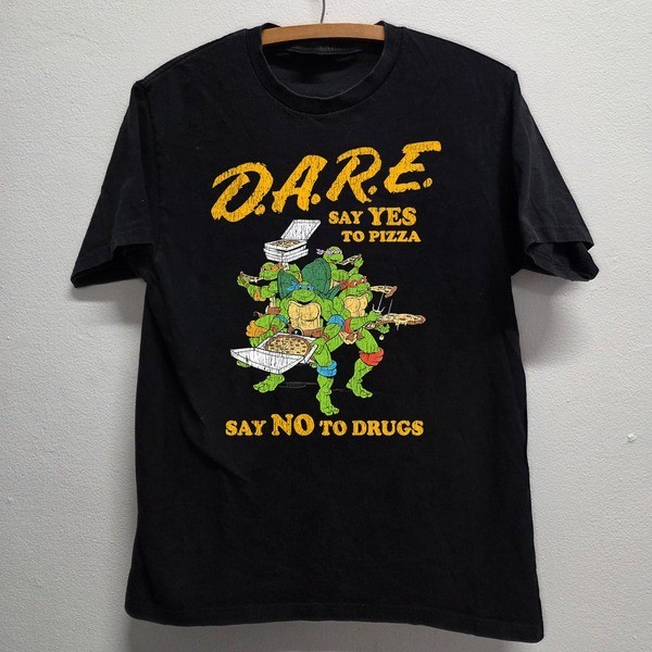 RETRO D.A.R.E NINJA TURTLES CARTOON GRAPHIC T-SHIRT S-5XL