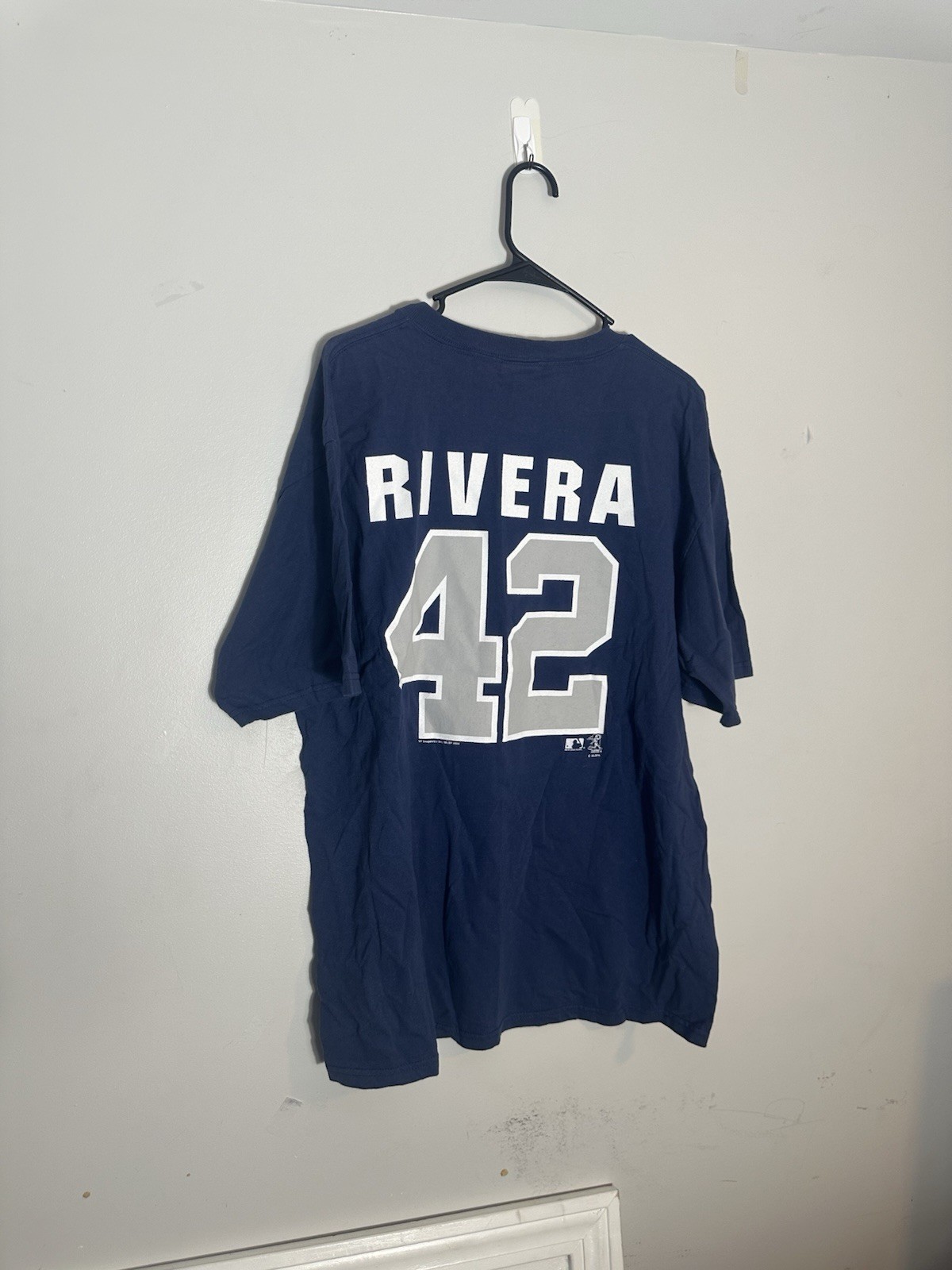 Vintage Nike Yankees Mariano Rivera T Shirt Size L Navy blue