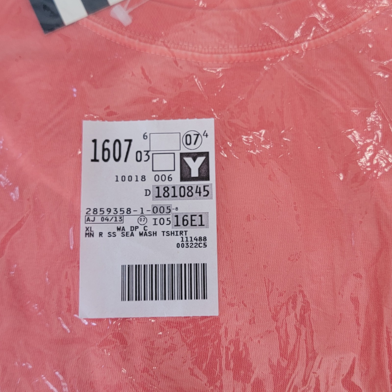 Land’s End Men’s XL 46-48 Deep Coral Sea Wash Pocket T-Shirt New With Tags
