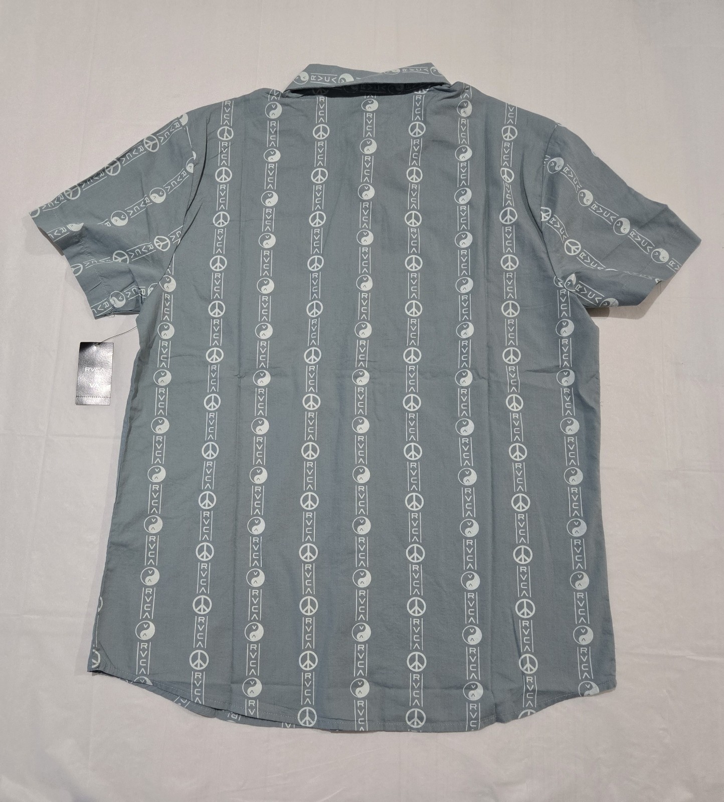RVCA Mens Balance Stripe Button Up M Medium NWT $66