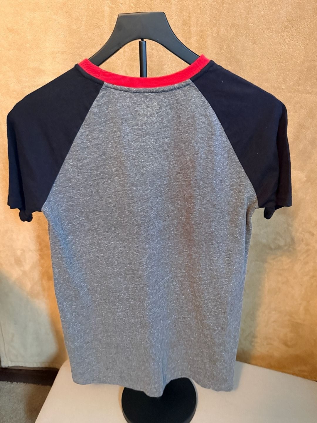 Justice League Raglan T-Shirt Gray Black Red Size XL