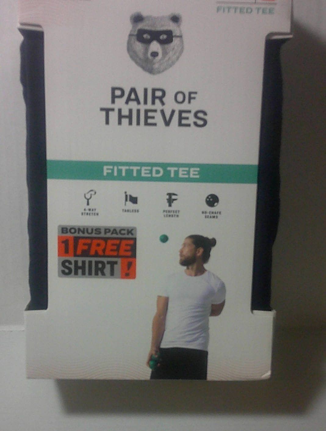 Pair of Thieves Men’s FITTED CREW NECK 3 CT Undershirts T-Shirt BLACK LG or M