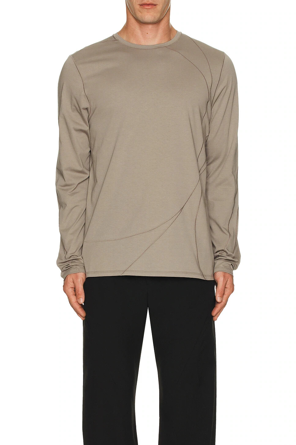 POST ARCHIVE FACTION (PAF) 7.0 Long Sleeve Center Top Warm Grey M NWT $471