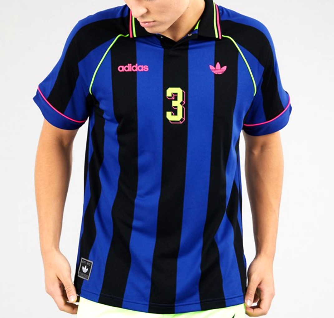 NEW MEN’S ADIDAS ORIGINALS TREFOIL STRIPE JACQUARD SHIRT ~SIZE LARGE #KD2307